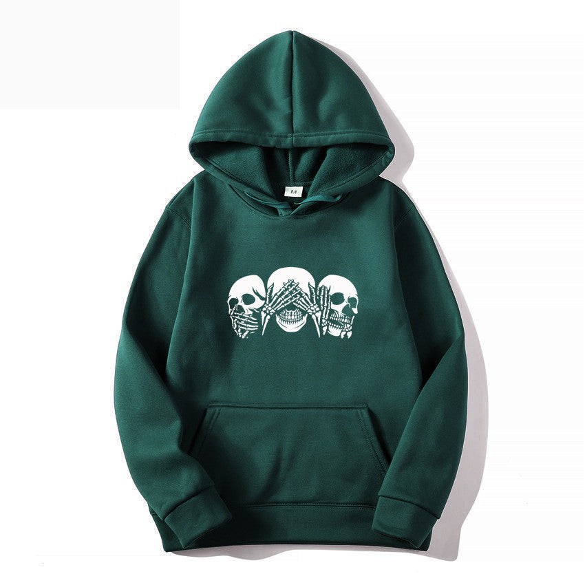 Women's hoodie with artistic skull design Chic & Stil