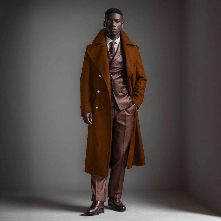 Men's Luxury Winter Coat with Double Button Placket Lune London