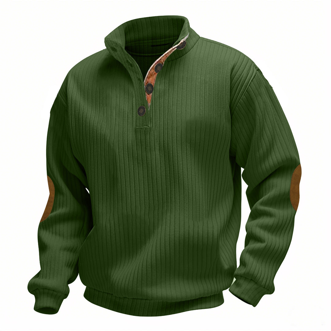 Pulli élégant pour hommes avec col montant de haute qualité et détails contrastés à la mode Lune London