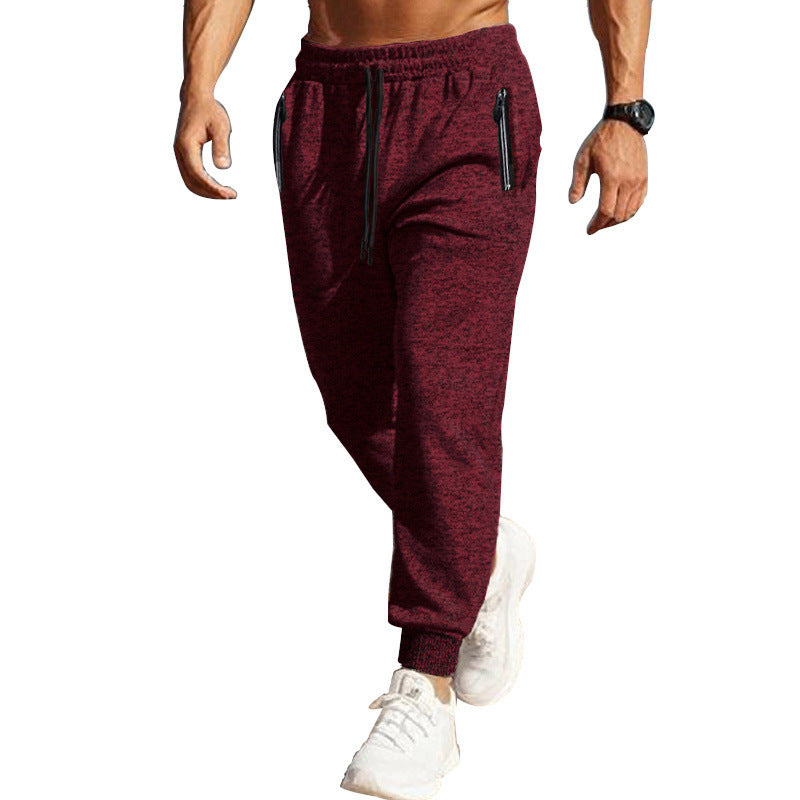 Sporty men's joggers with practical zipper and elastic waistband Lune London
