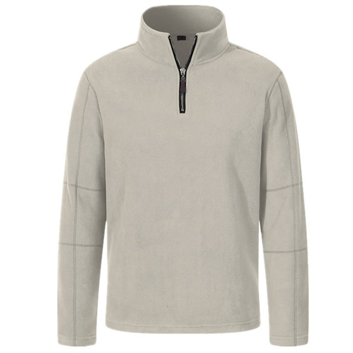 Men's fleece jacket with high collar and practical zipper Lune London