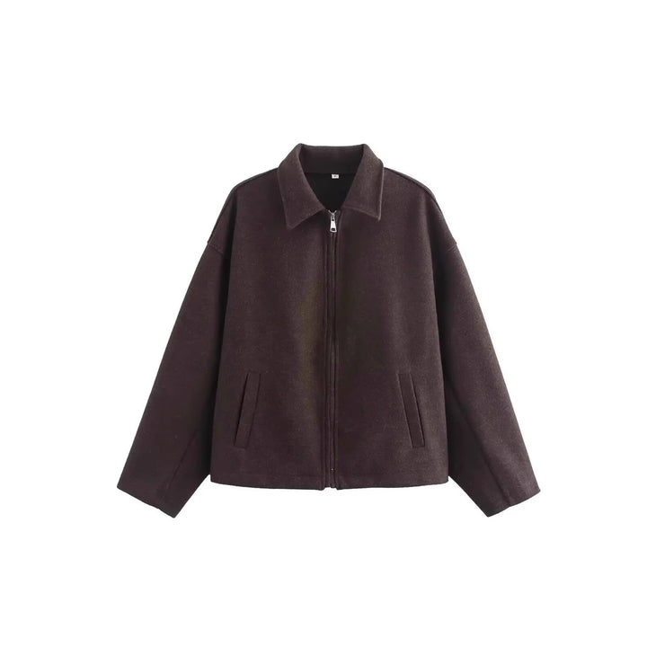 Casual fleece jacket for women with high collar and practical pockets Lune London