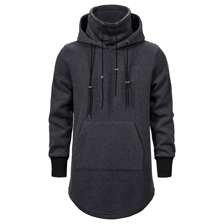 Men's trendy hoodie with asymmetrical collar and practical kangaroo pocket Lune London
