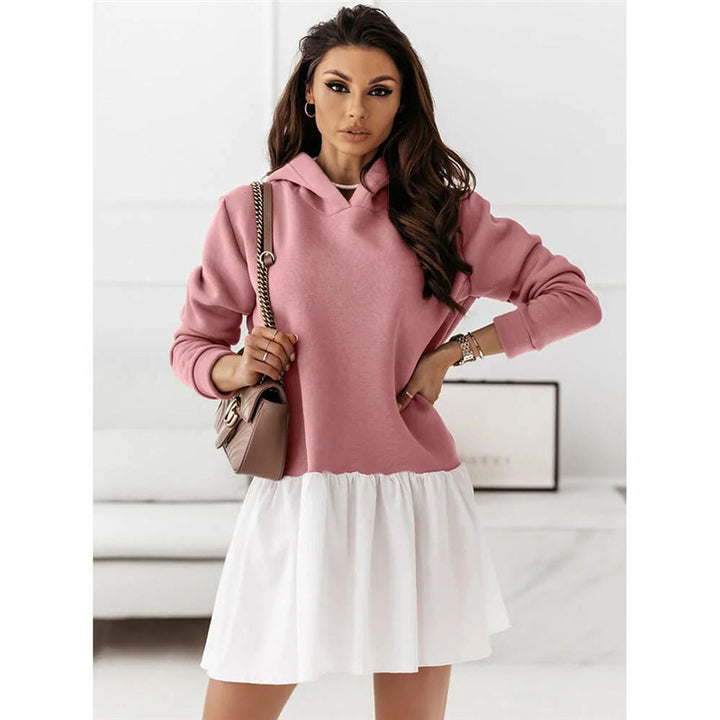 Casual hooded sweatshirt dress for women Lune London