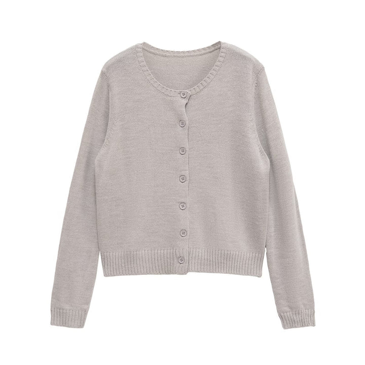 Lightweight knitted cardigan for women with wooden buttons Lune London