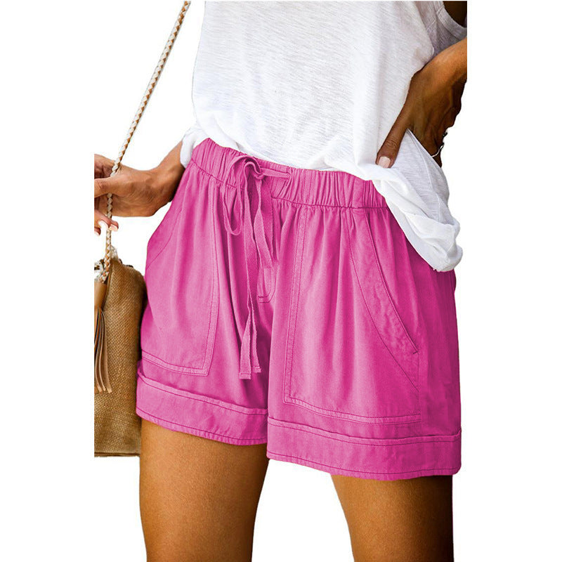 Women's Comfortable Summer Shorts with Elastic Waistband and Practical Pockets Lune London