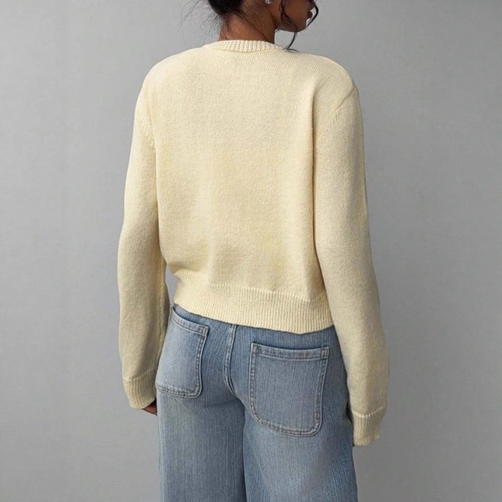 Cardigan pour femmes en coton doux avec détails en boutons Chic & Stil