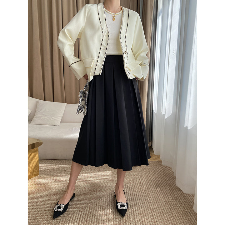 Ladies Elegant Cardigan with delicate contrast details Chic & Stil