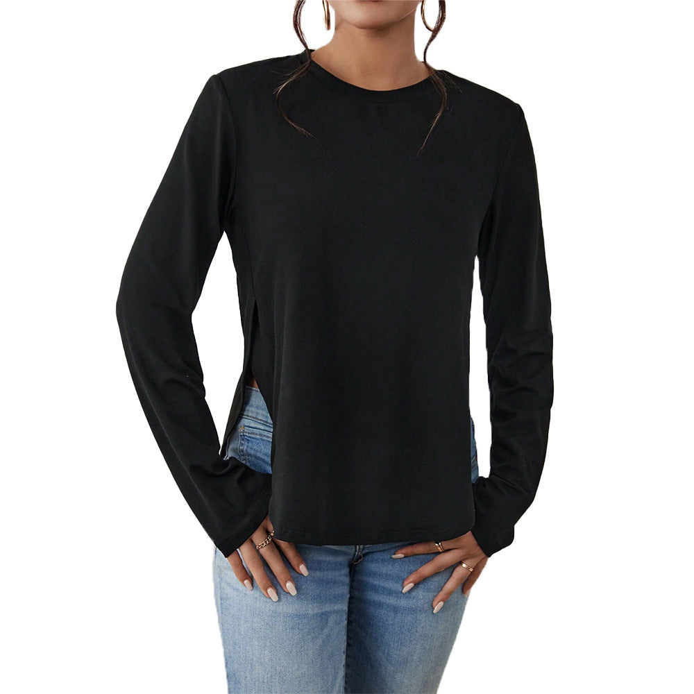 Chemisier à manches longues pour femmes avec des détails découpés tendance et une coupe confortable Chic & Stil