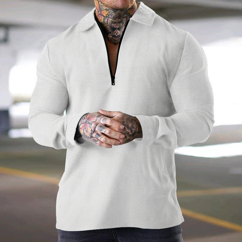 Men's long sleeve t-shirt with modern zipper Lune London