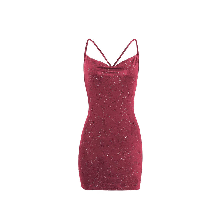Fitted mini dress for ladies with sparkling star pattern Lune London