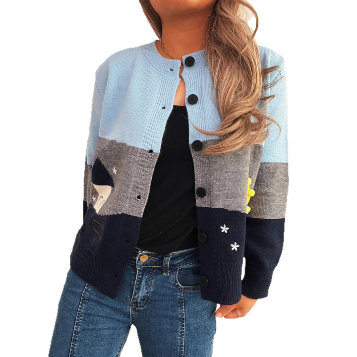 Dames cardigan ludique avec des applications créatives Chic & Stil