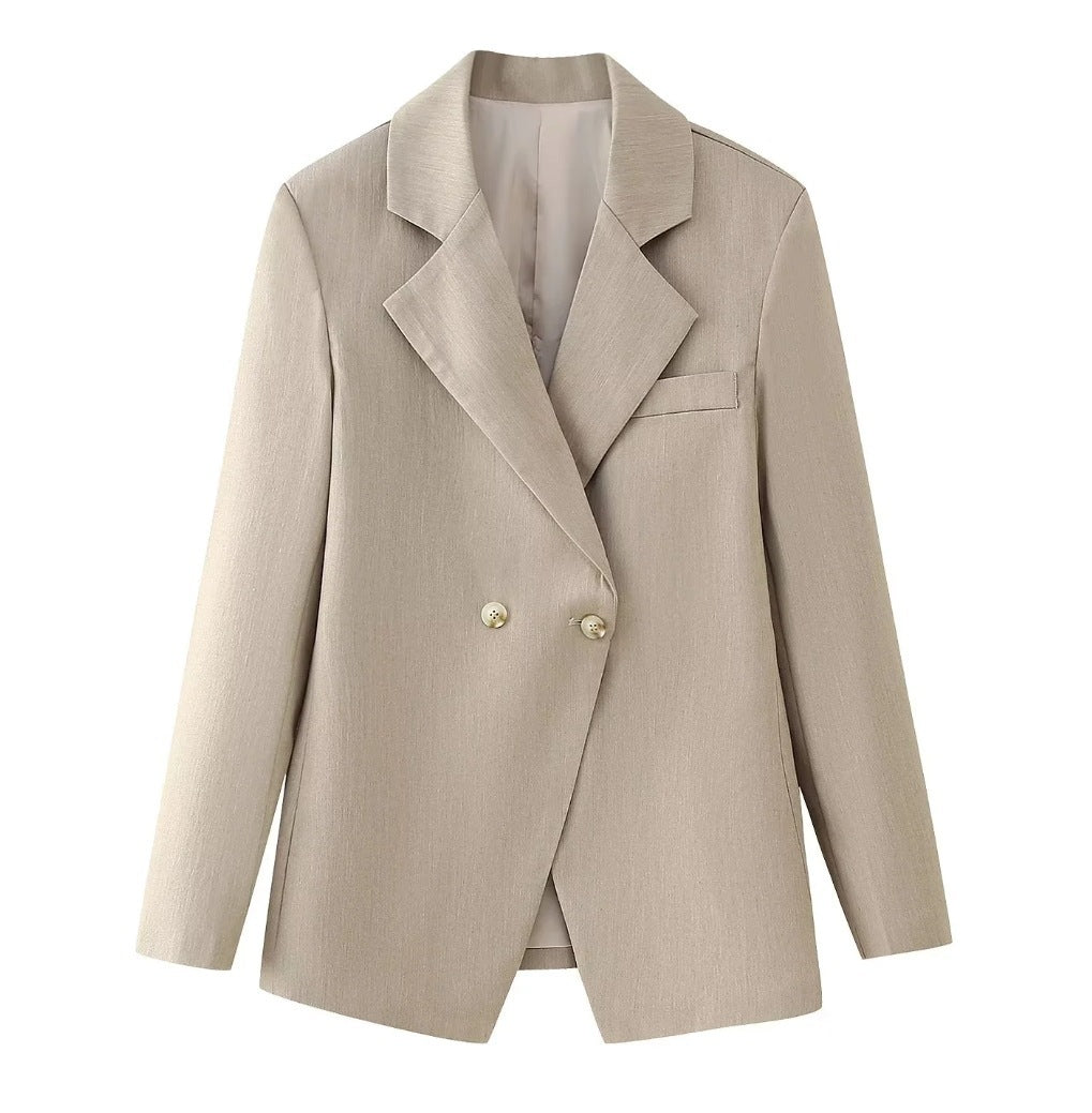 Elegant double-breasted blazer jacket for women in high-quality fabric Lune London