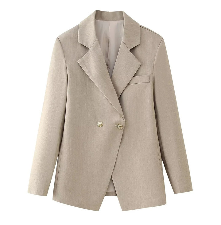Elegant double-breasted blazer jacket for women in high-quality fabric Lune London
