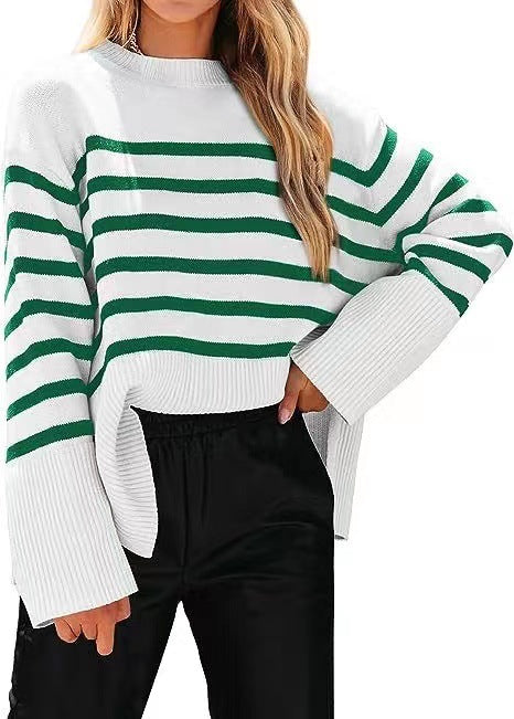 Women Striped Casual Sweater Loose Fit Lune London
