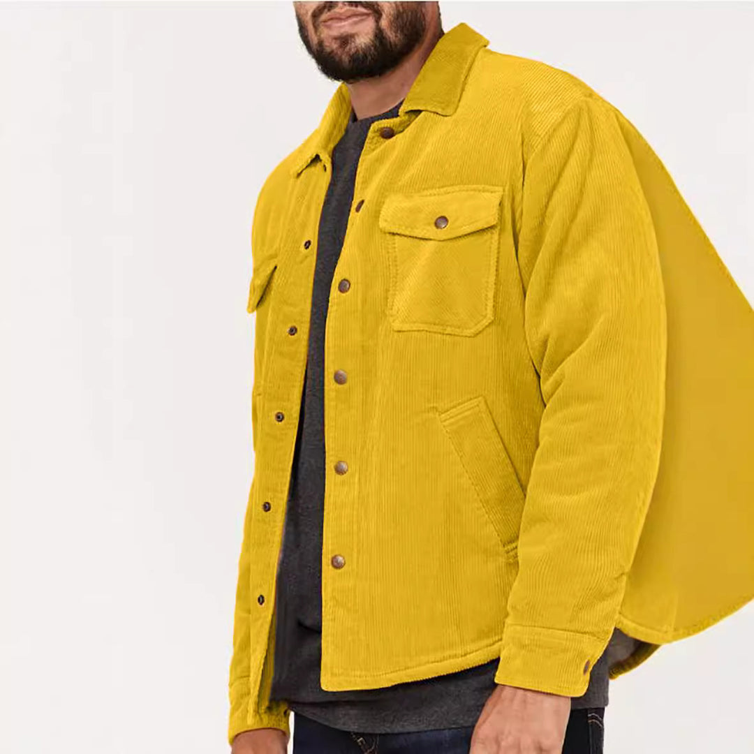 Casual corduroy jacket for men with practical chest and side pockets Lune London