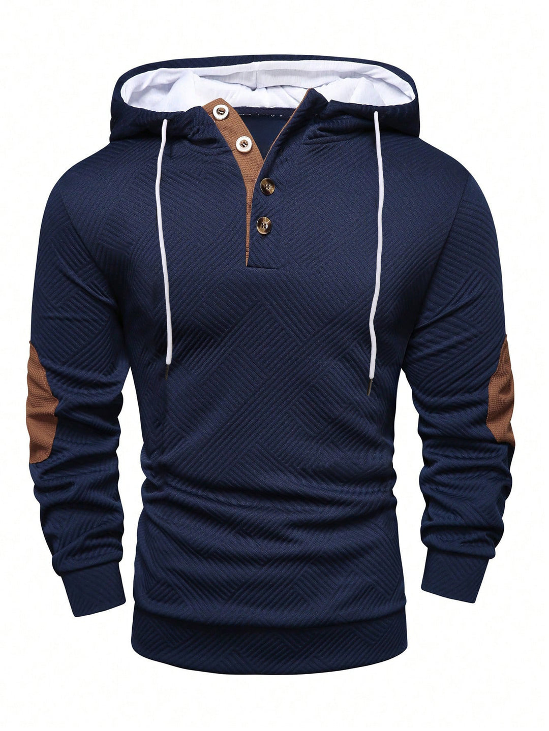 Men's sporty hoodie with unique texture design and chic stylish accents