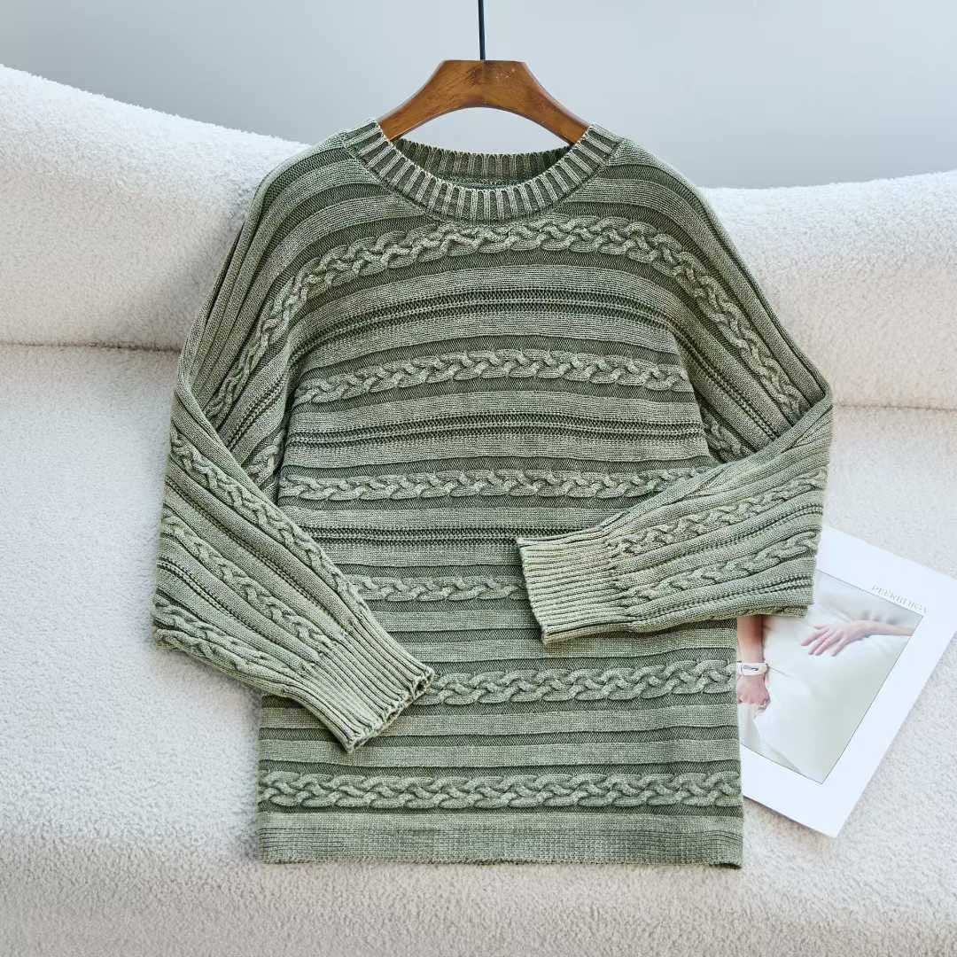 Pull en tricot pour femmes avec design en câble structuré et coupe moderne Chic & Stil