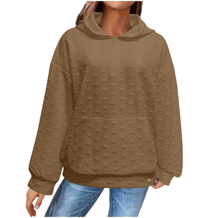 Women's hoodie with textured heart pattern Lune London