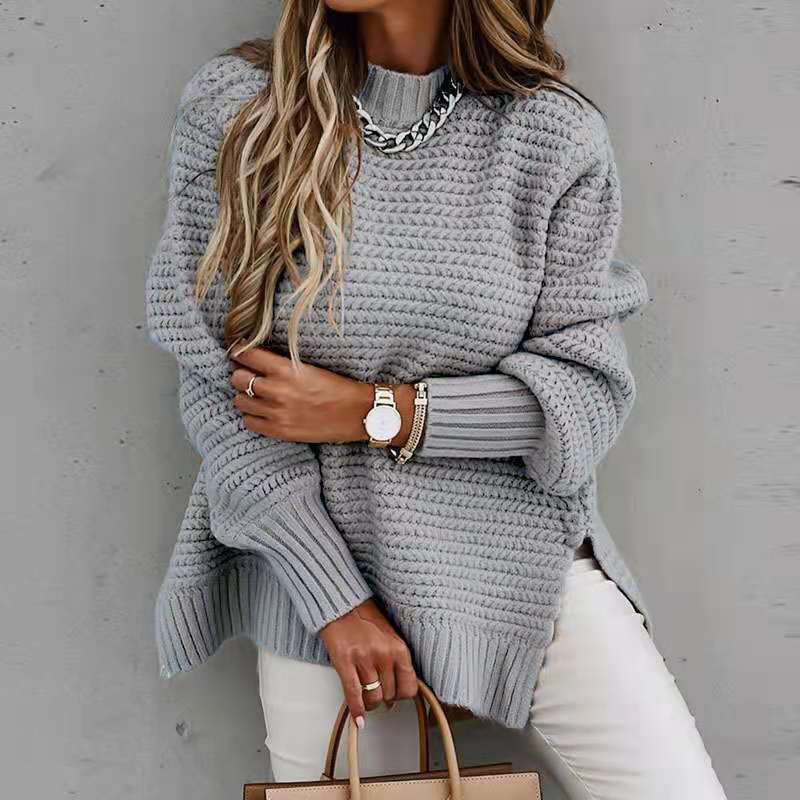 Chunky knit pullover for women with textured surface and relaxed fit Lune Londonl