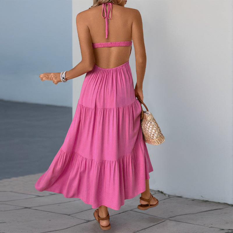 Chic Women's Maxi Dress with Frills inspired by Boho Lune London
