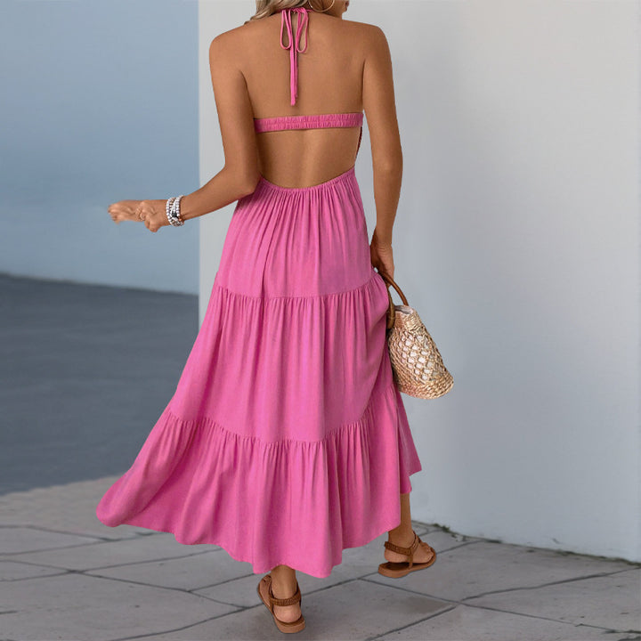 Chic Women's Maxi Dress with Frills inspired by Boho Lune London