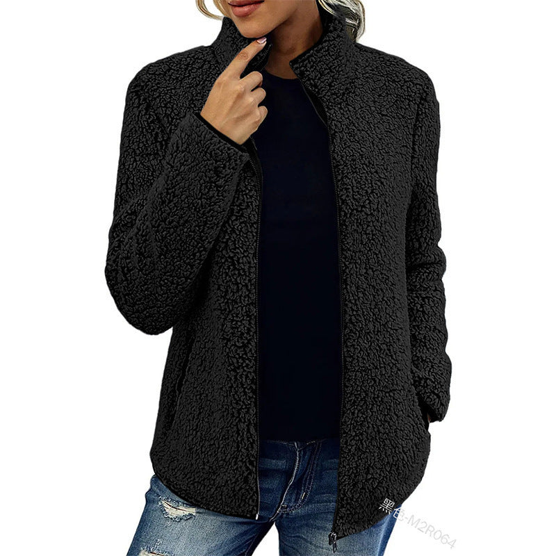 Veste en fleece pour femme avec col haut et toucher doux Chic & Stil