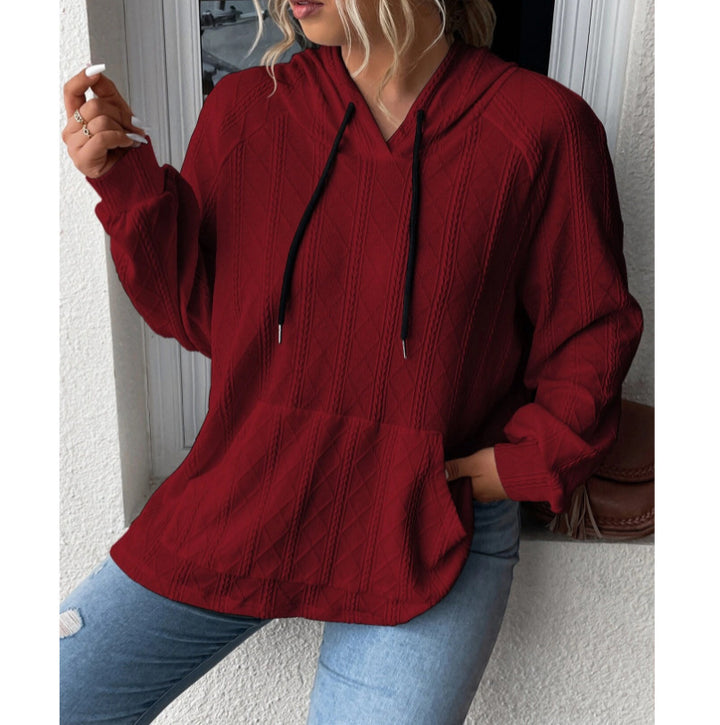 Women’s hoodie casual fit with textured design Lune London