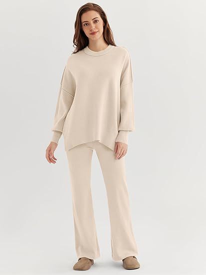 Women Comfortable Sweatpants and Oversized Sweatshirt Set Lune London