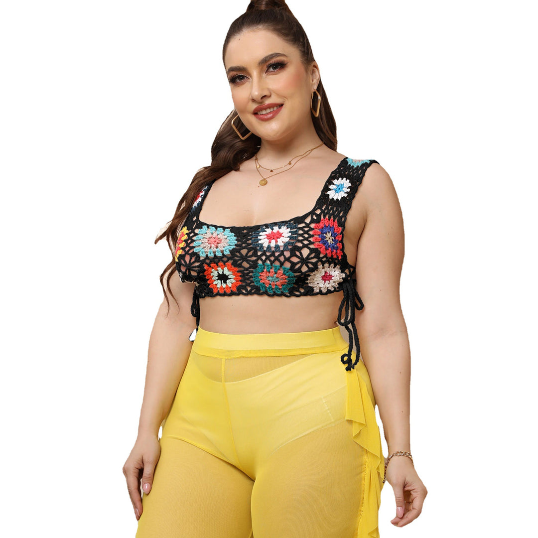 Chic and Stylish Crochet Flower Crop Tops for Women