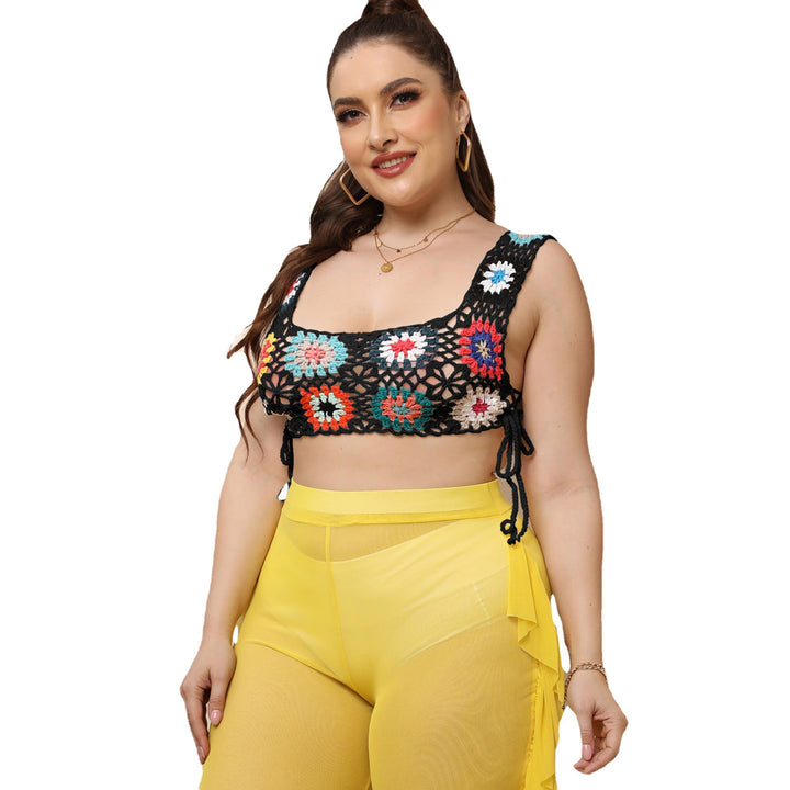 Chic and Stylish Crochet Flower Crop Tops for Women