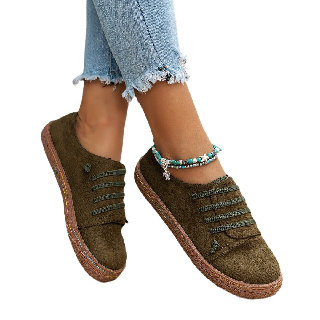 Women lightweight loafers with elastic laces and non-slip sole Lune London