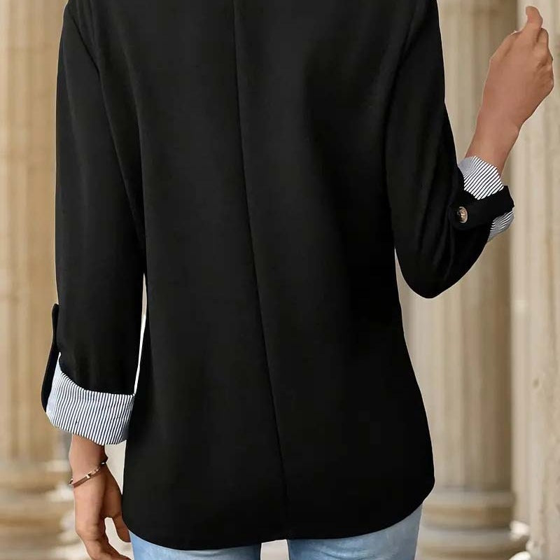 Fashion blazer jacket for women with stylish contrast details Lune London