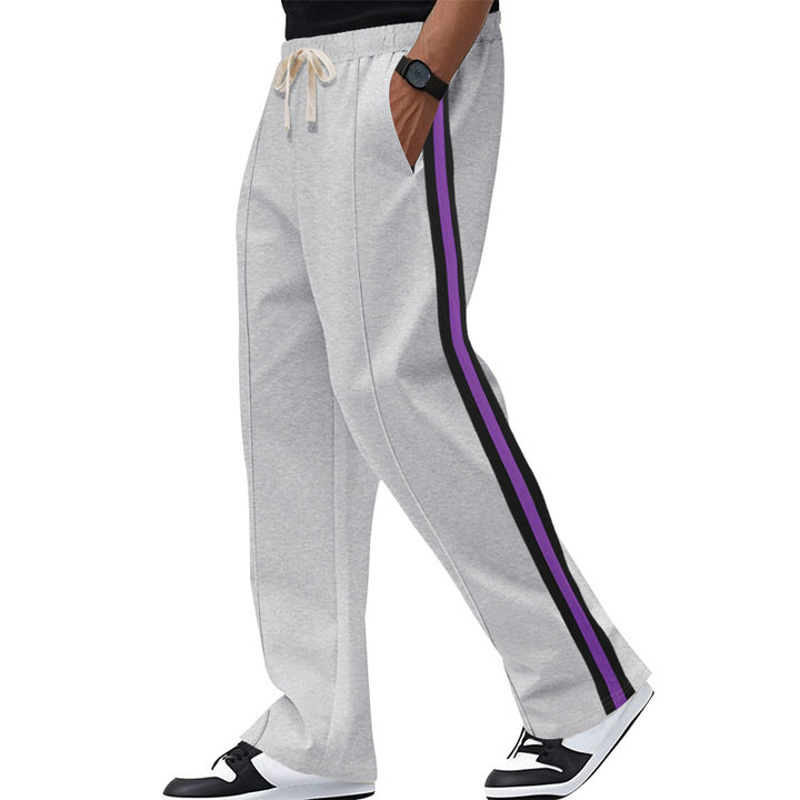 Sport leisure pants for men with side stripes and an elastic waistband Lune London