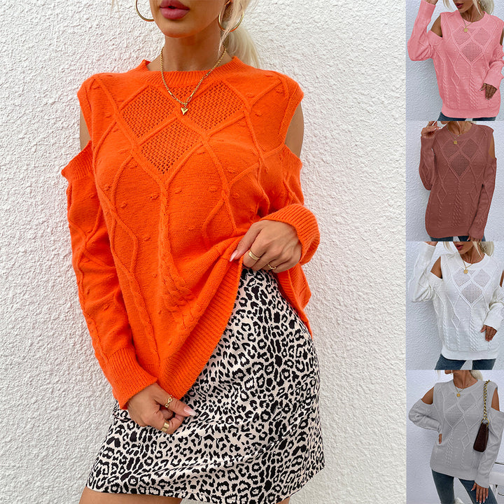 Pull en tricot pour femmes avec un motif en dentelle à la mode et des détails en câble Chic & Stil