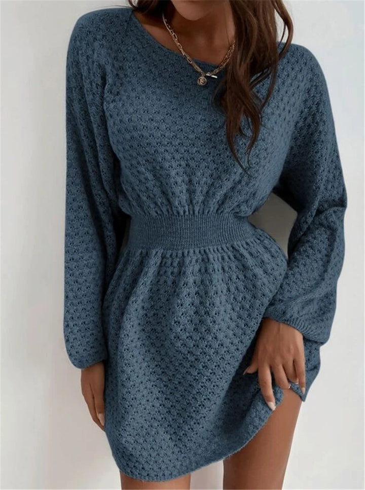 Knitted dress for ladies with a unique lace pattern and a relaxed fit Lune London