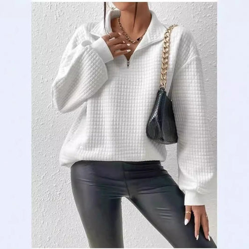 Lune London women's down pullover with half zipper