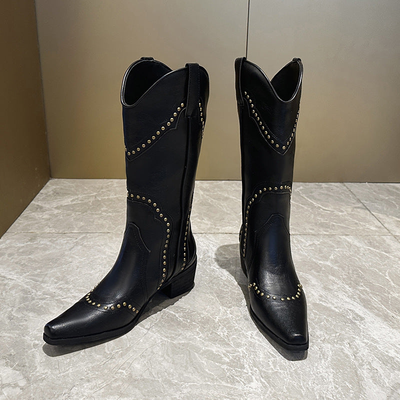 Ladies' ankle boots with stud decorations Lune London