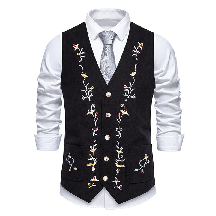 Elegant men's vest with floral design and practical pockets Lune London