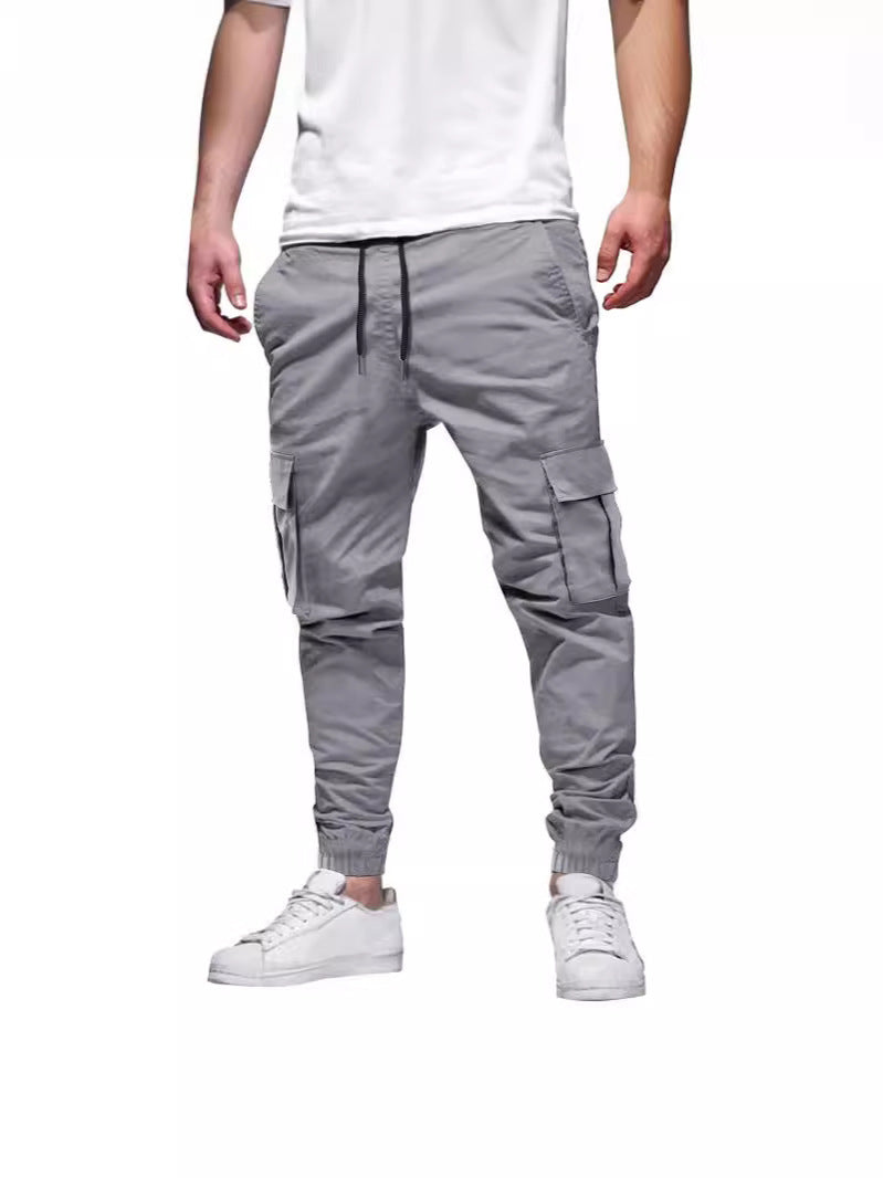 Casual cargo pants for men with elastic waistband and practical pockets Lune London