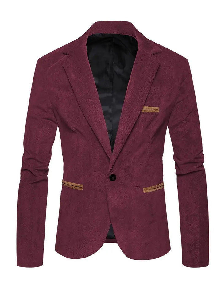 Suede blazer for men with textured surface Lune London