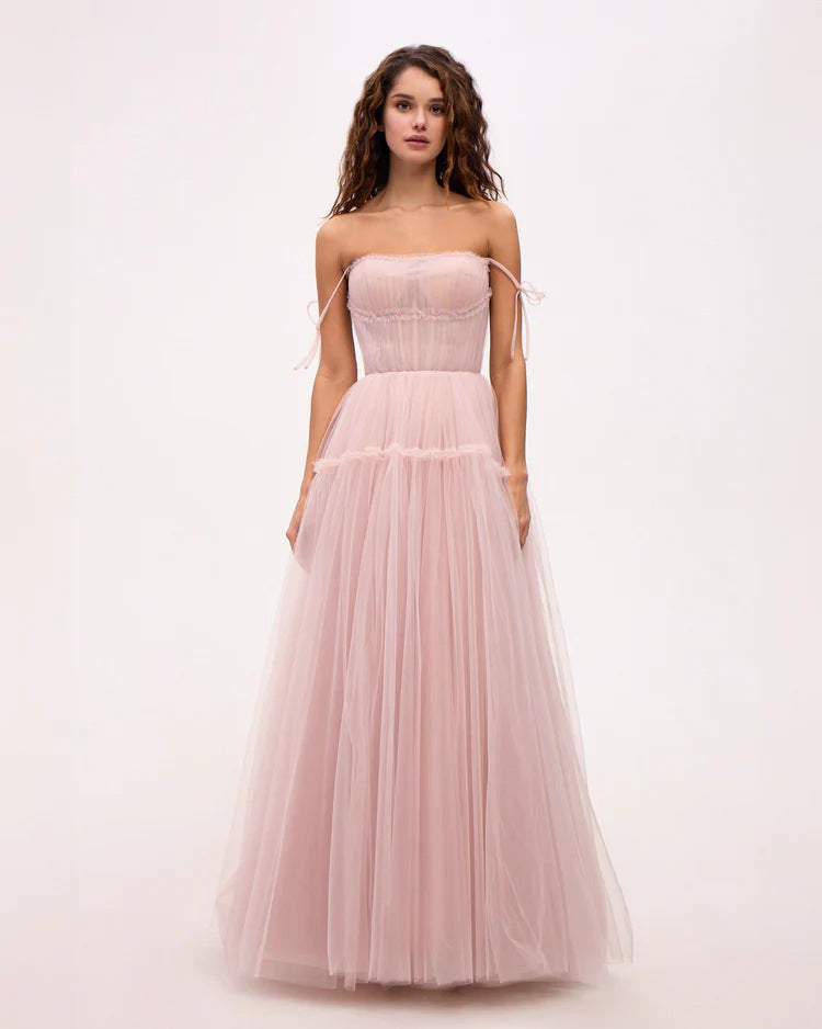 Ladies evening dress made of the finest tulle from Lune London