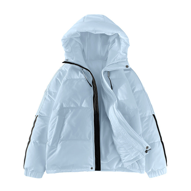 Ladies fashionable functional jacket with insulating padding and adjustable hood Lune London