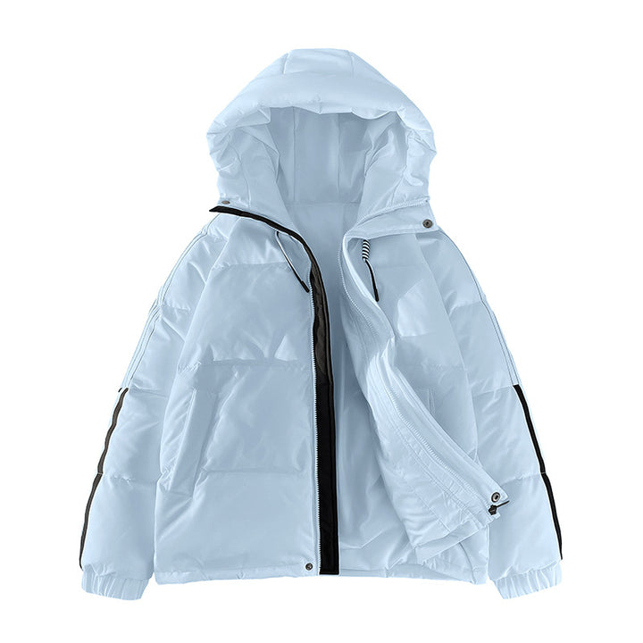 Ladies fashionable functional jacket with insulating padding and adjustable hood Lune London