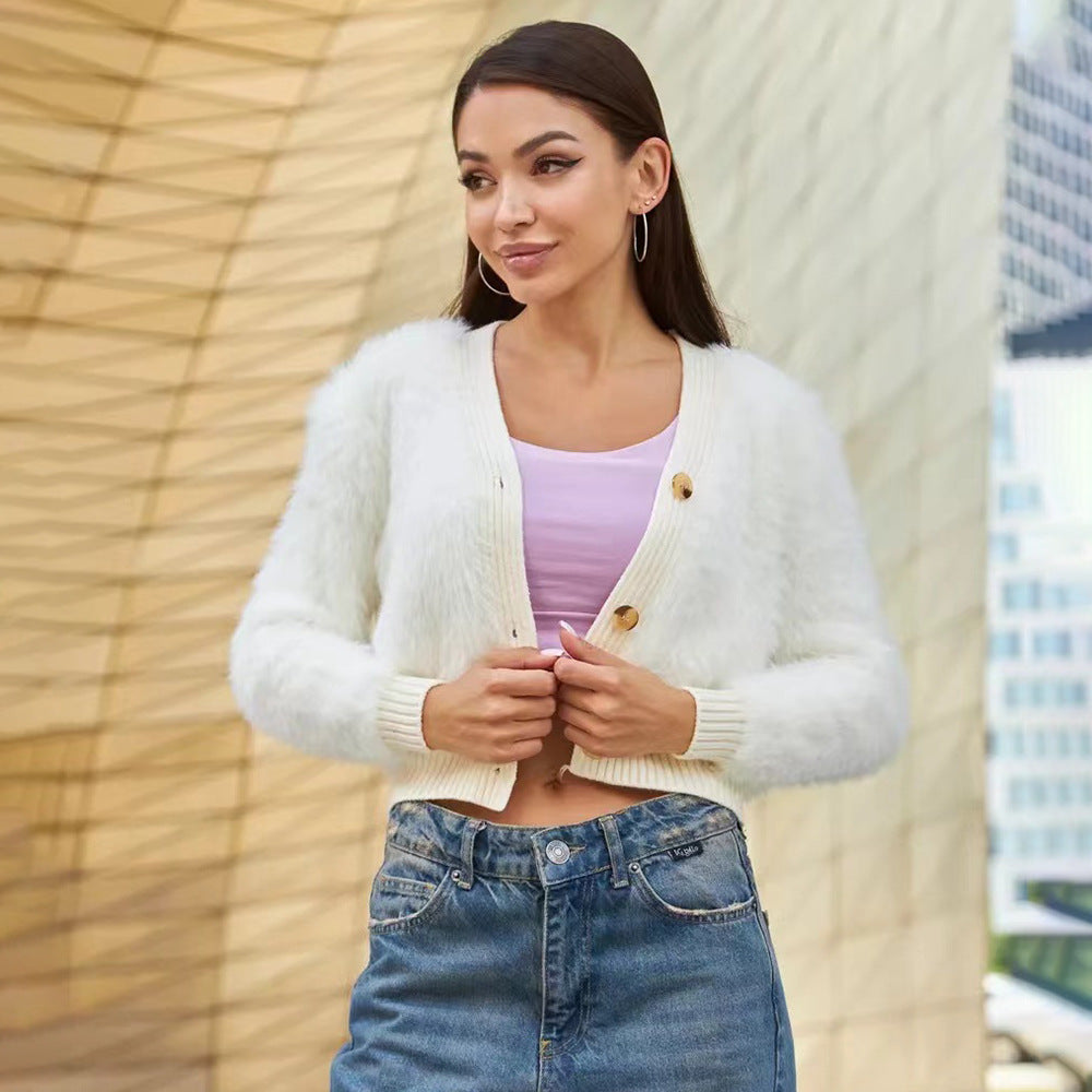 Ladies Plus Short Cardigan Lune London