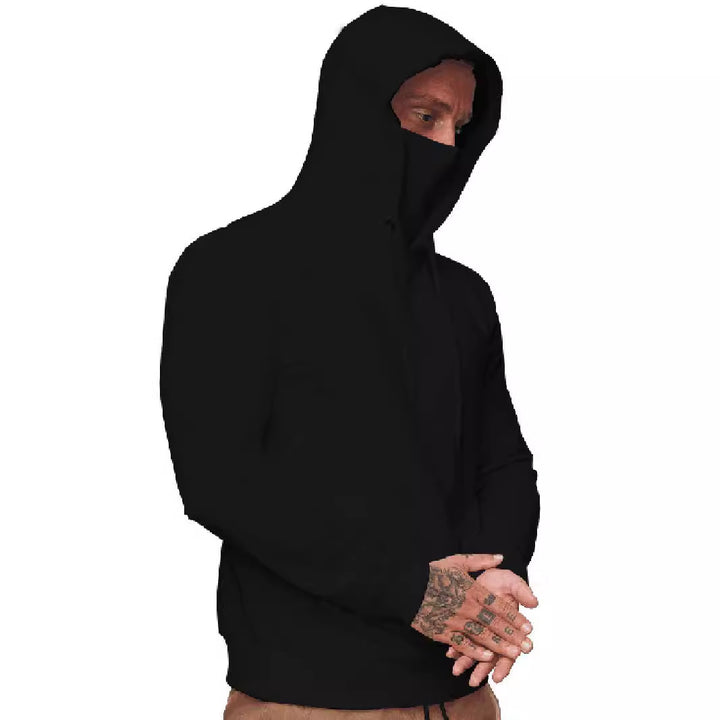 Men's hoodie with multifunctional collar Lune London