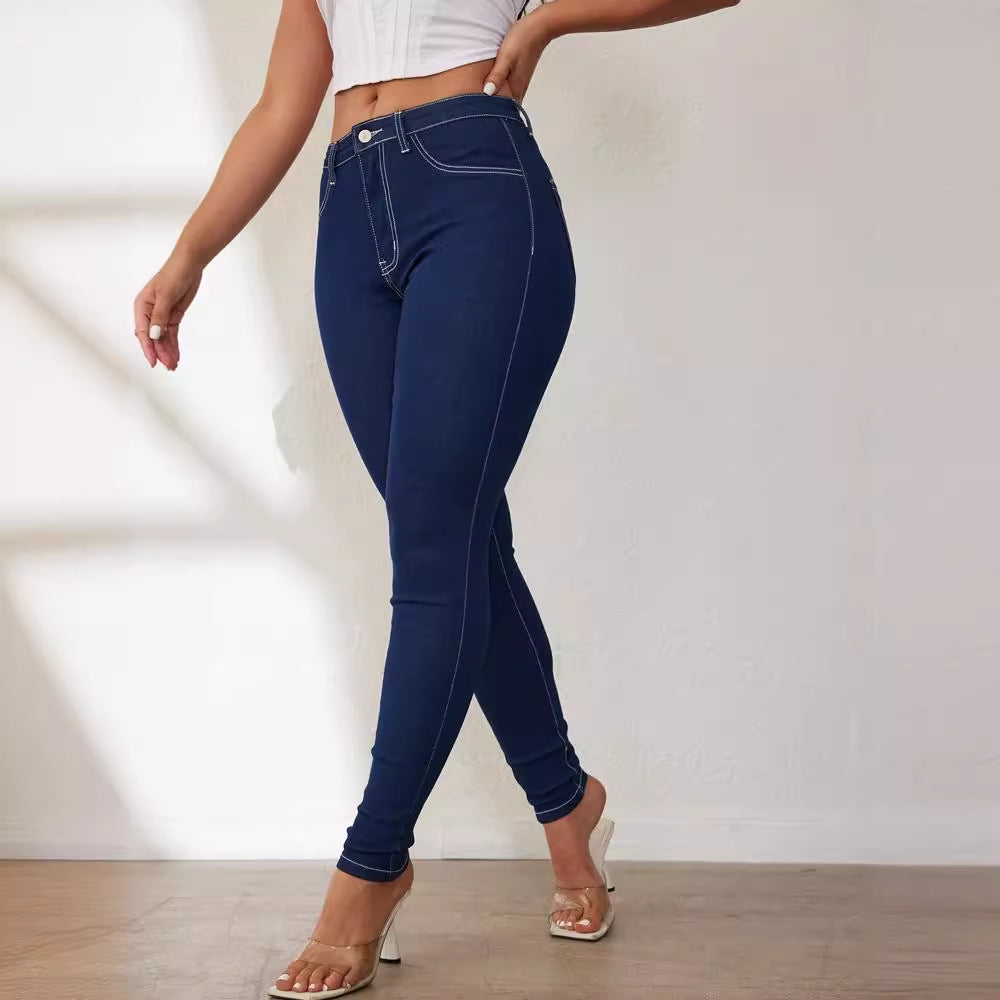 Jeans skinny taille haute pour femmes avec une coupe ajustée Chic & Stil