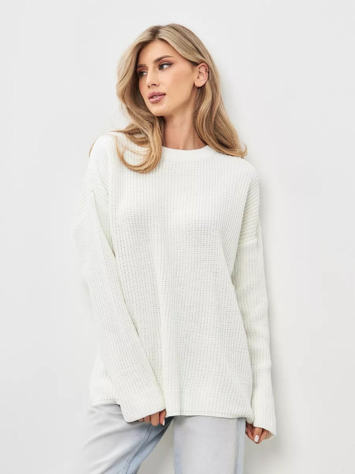 Pull en tricot épais pour femme avec une coupe décontractée et un matériau doux Chic & Stil