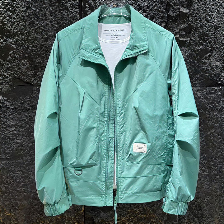 Unisex lightweight windbreaker with an innovative cut Lune London