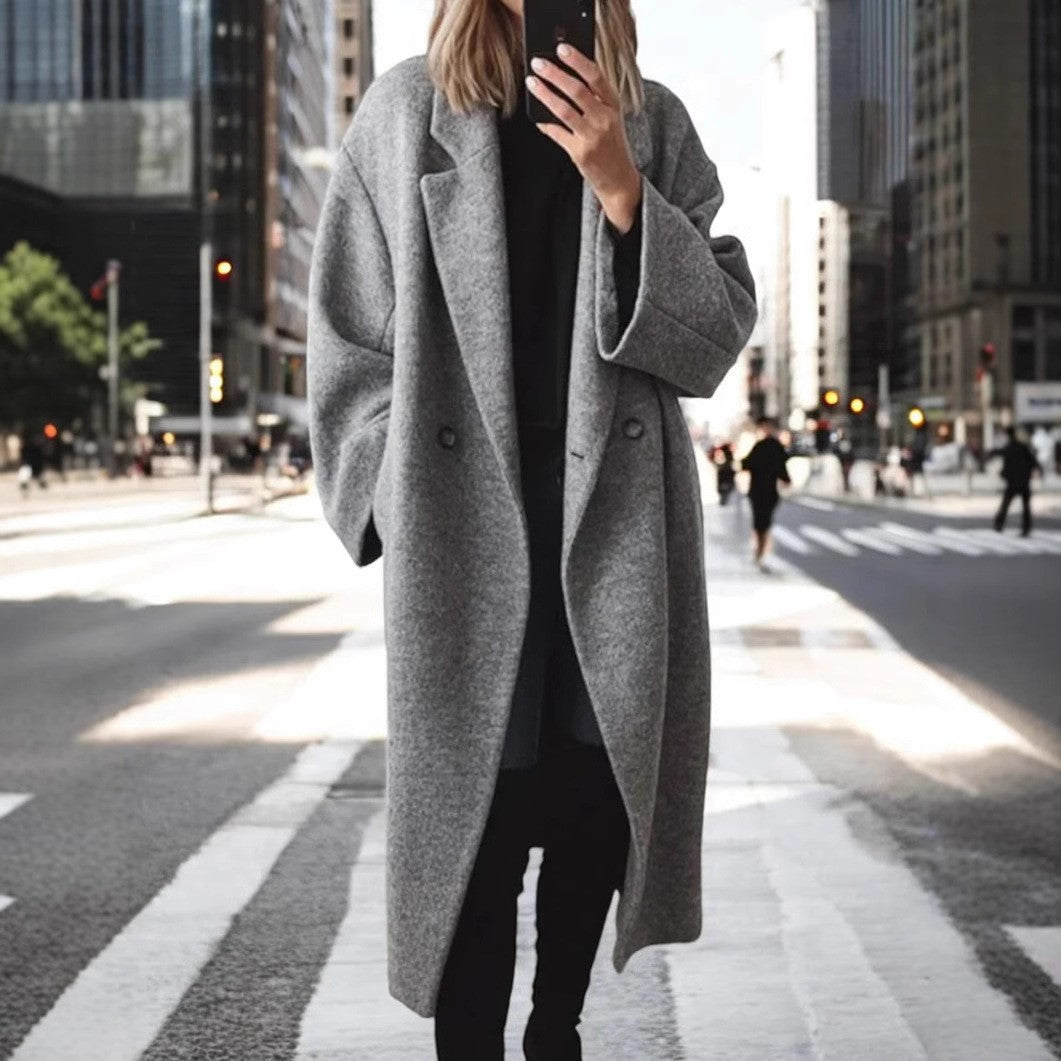 Ladies Oversized Chic Wool Coat